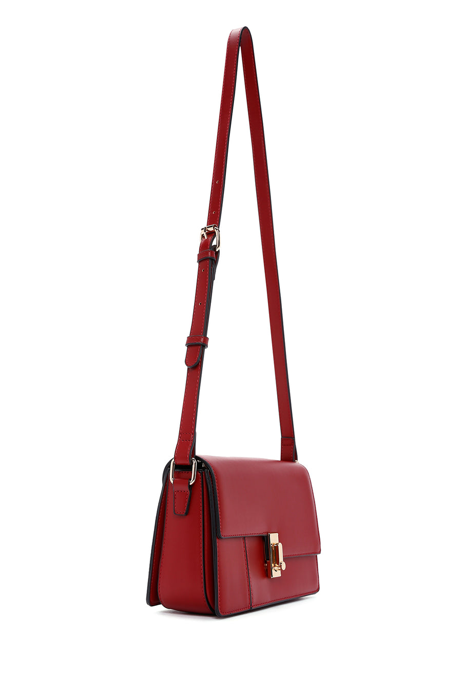 Women's Burgundy Long Strap Crossbody Bag
