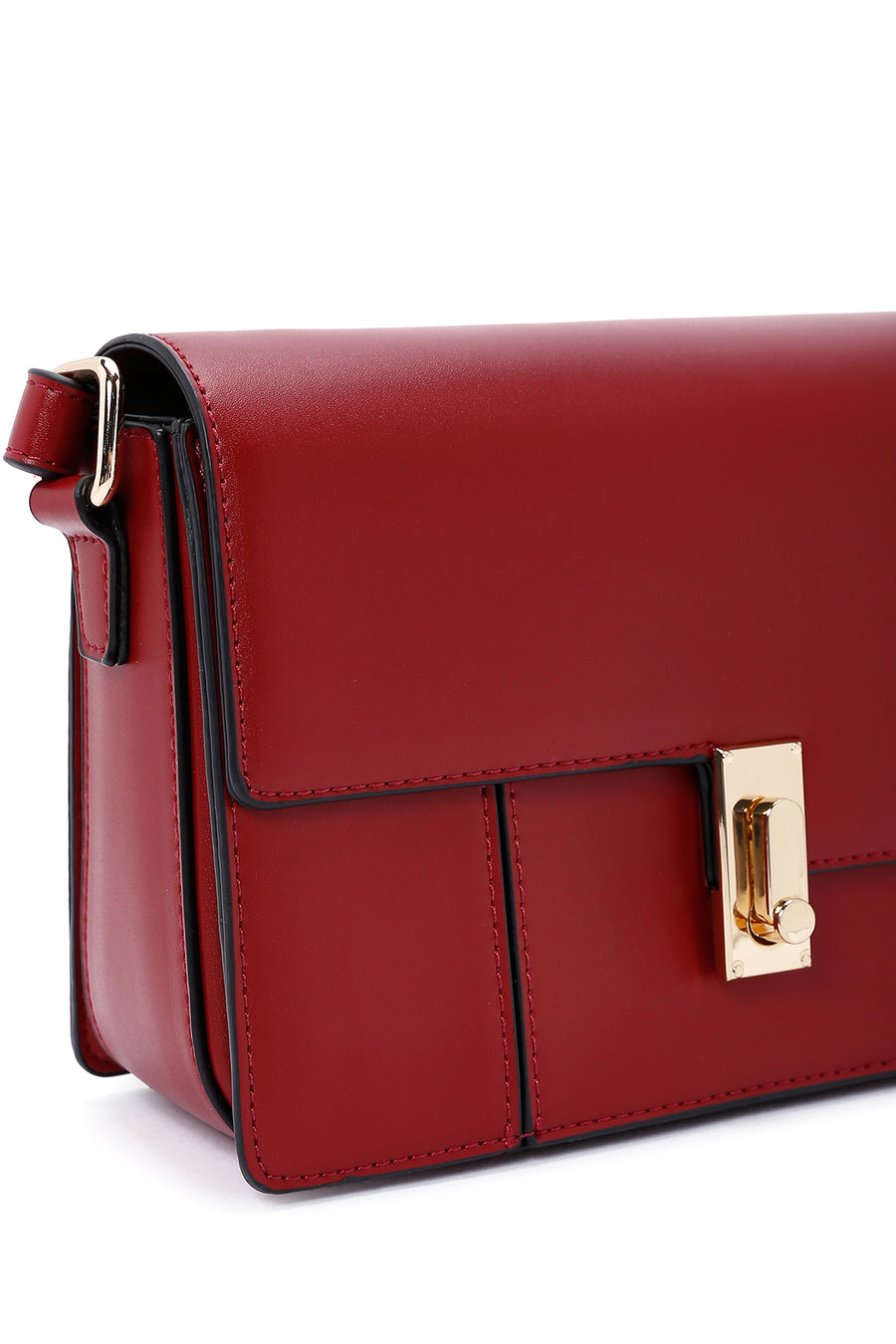 Women's Burgundy Long Strap Crossbody Bag