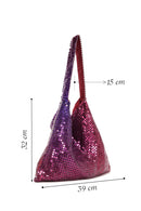 Women's Purple Metal Patterned Handbag | Derimod