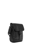 Men's Black Braided Messenger Bag | Derimod