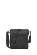 Men's Black Leather Crossbody Bag | Derimod