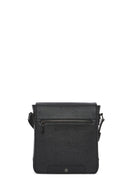 Men's Black Leather Crossbody Bag | Derimod