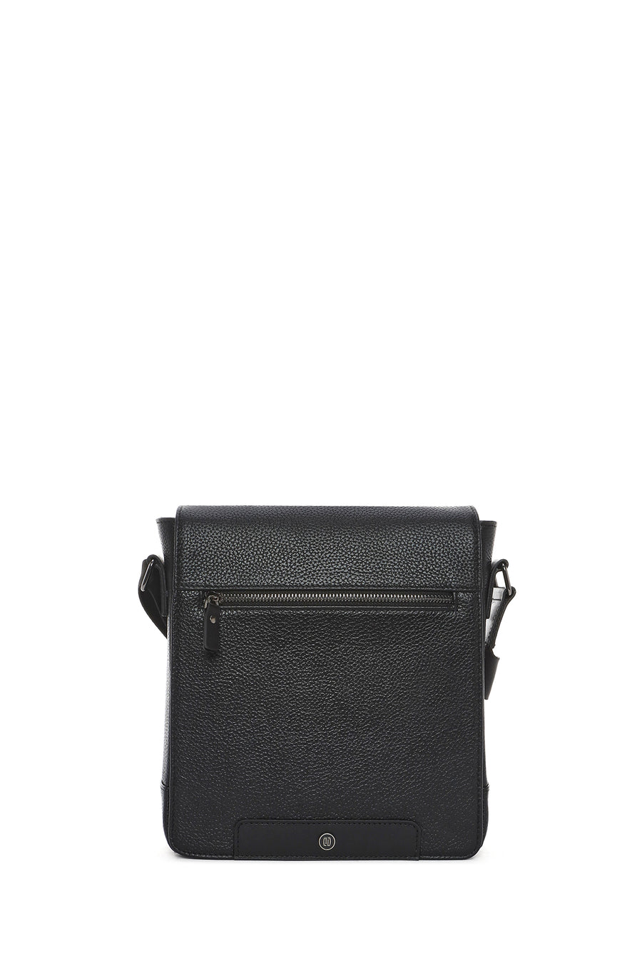 Men's Black Leather Crossbody Bag