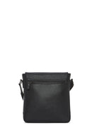 Men's Black Leather Crossbody Bag | Derimod