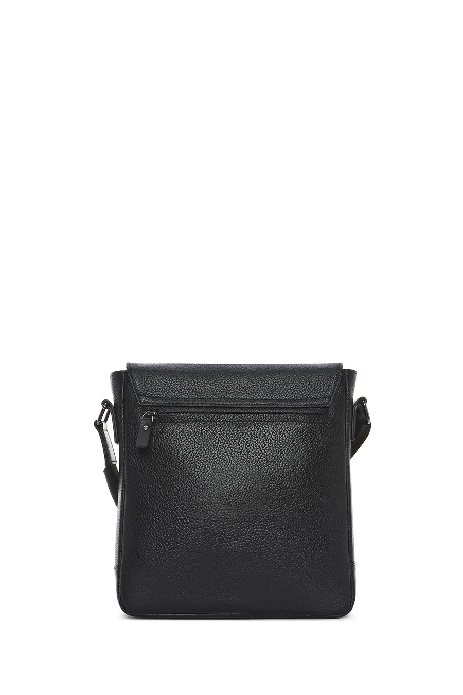 Men's Black Leather Crossbody Bag