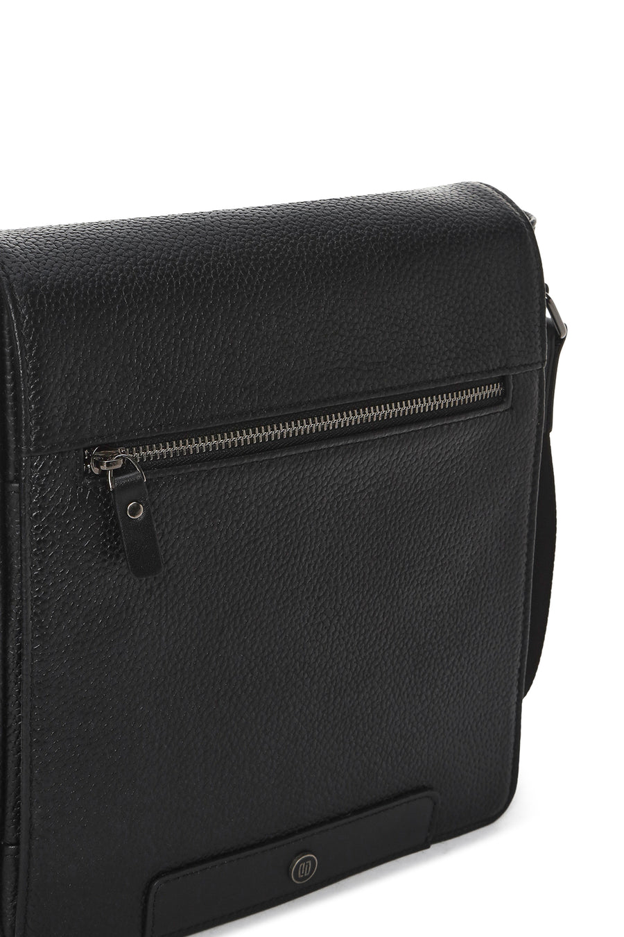 Men's Black Leather Crossbody Bag