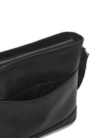 Men's Black Leather Crossbody Bag | Derimod
