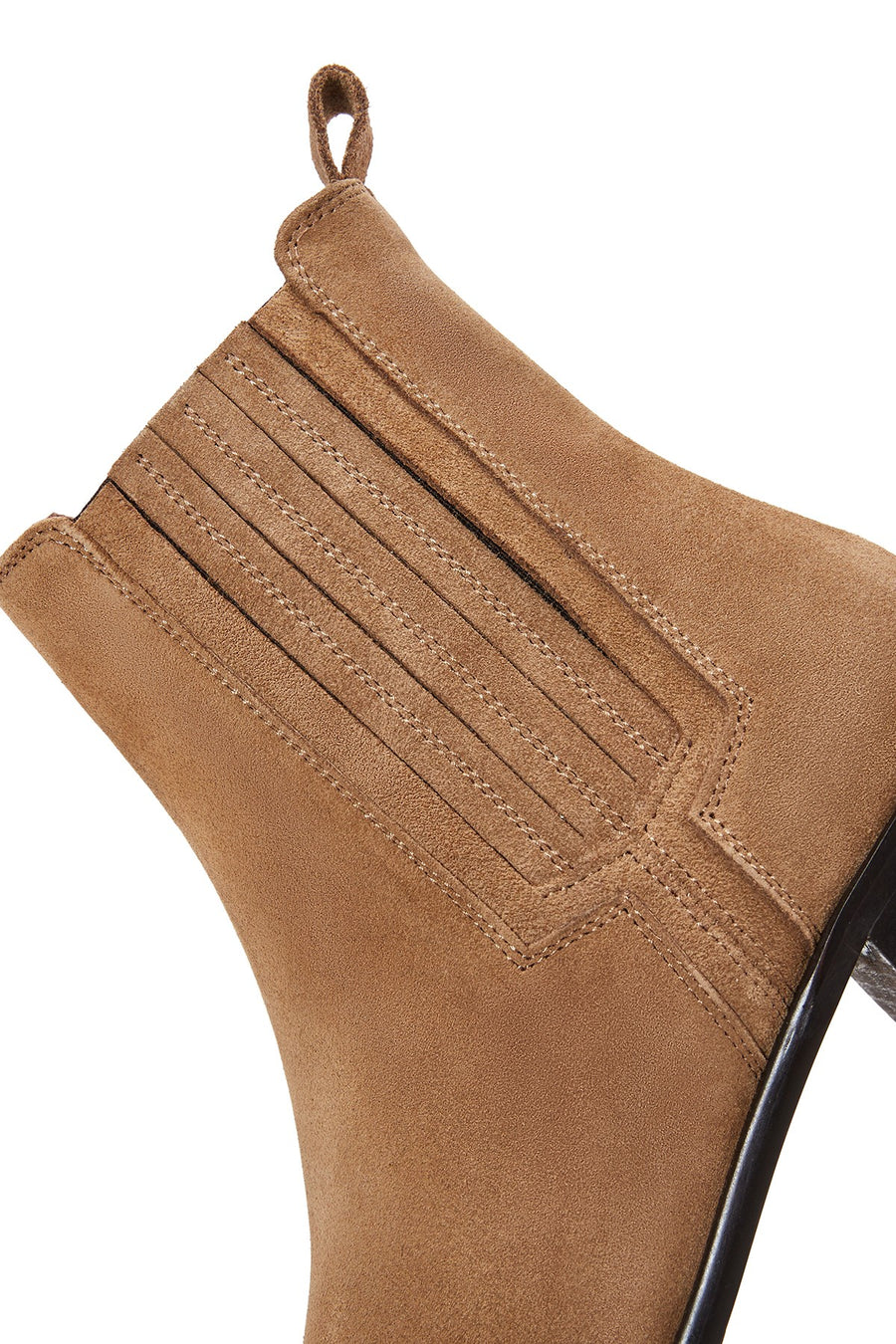 Women's Tan Suede Leather Chelsea Boots