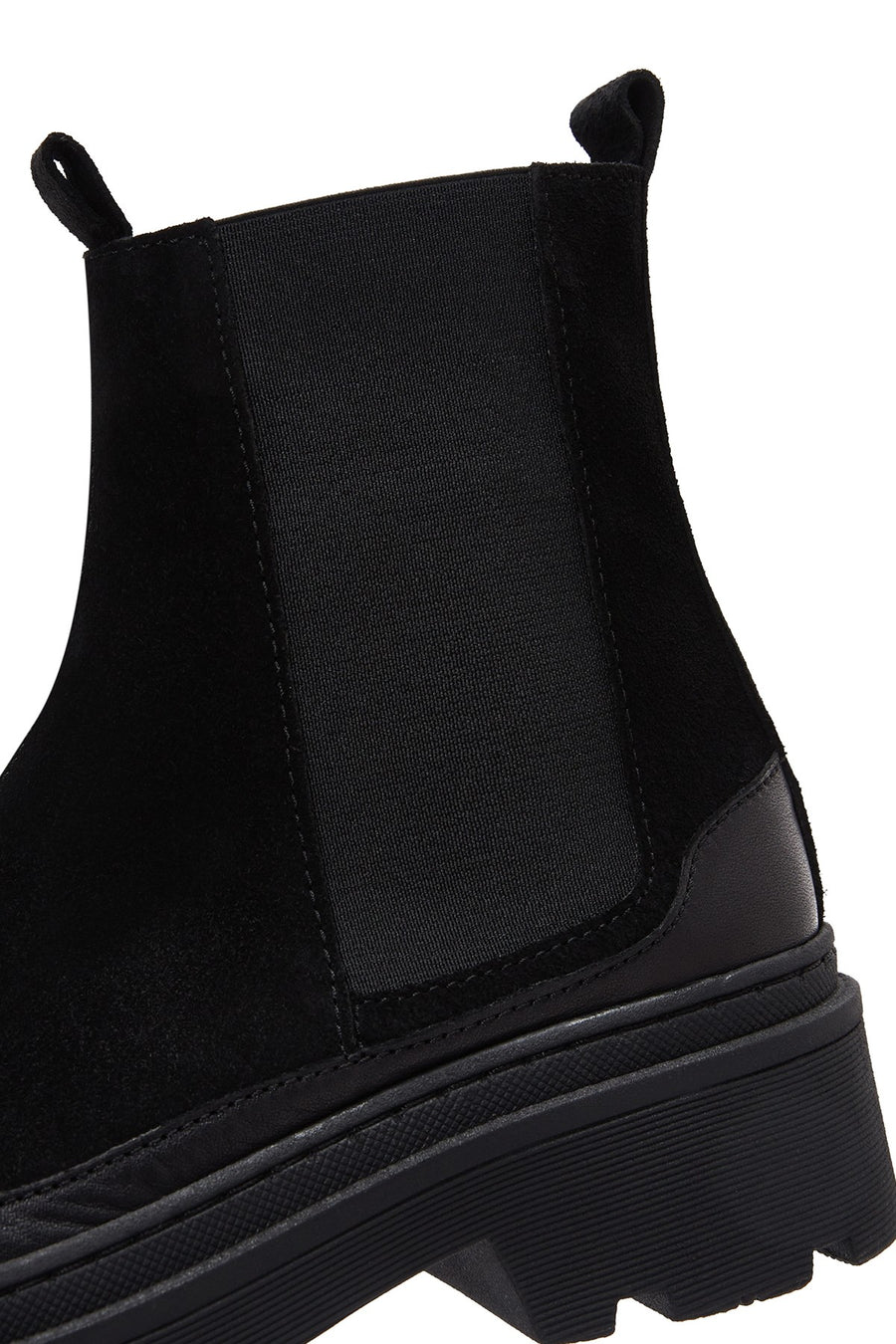 Women's Black Suede Leather Chelsea Boots