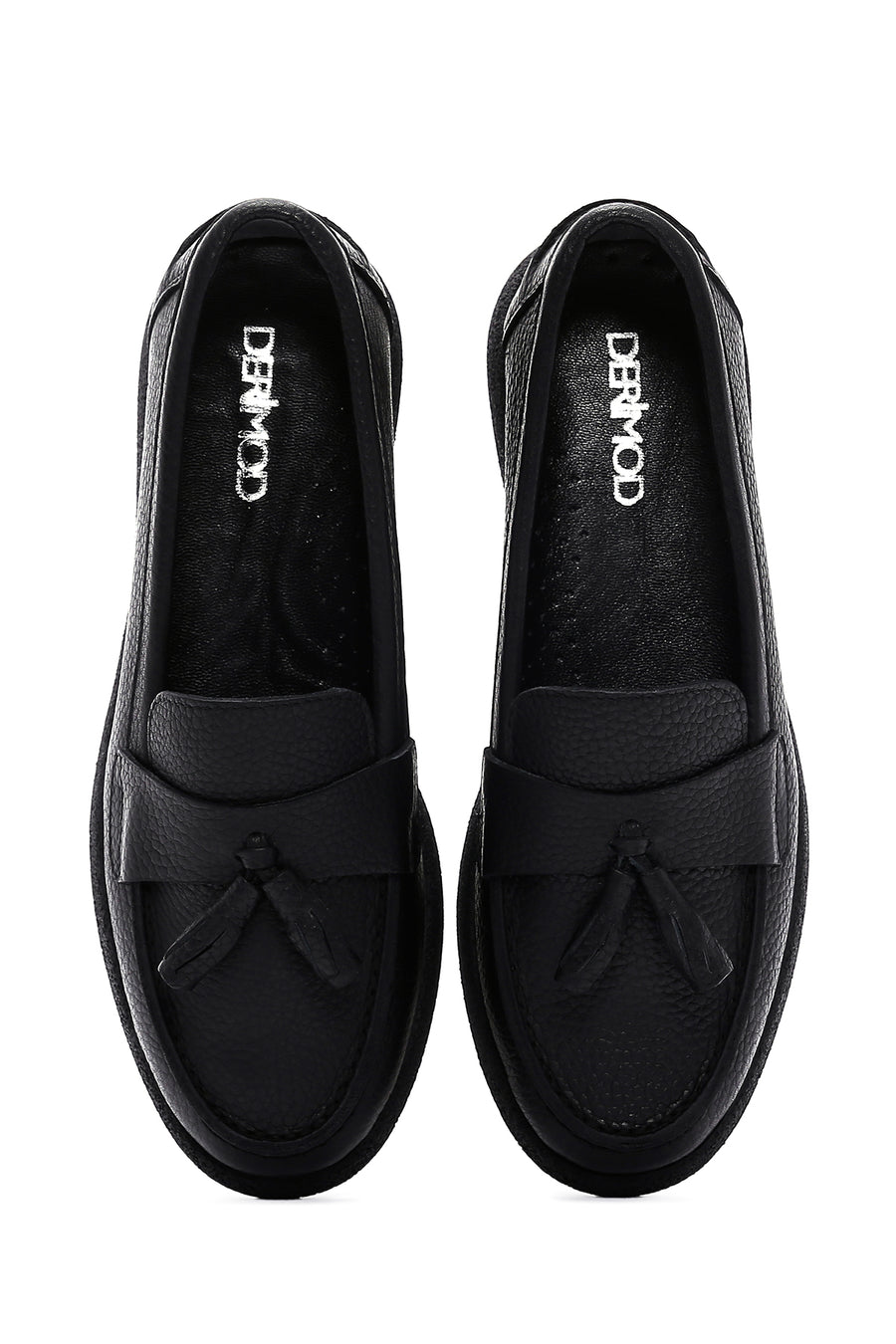 Kadın Siyah Deri Comfort Loafer