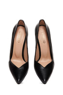 Woman Black Stiletto Heels Leather Stiletto | Derimod