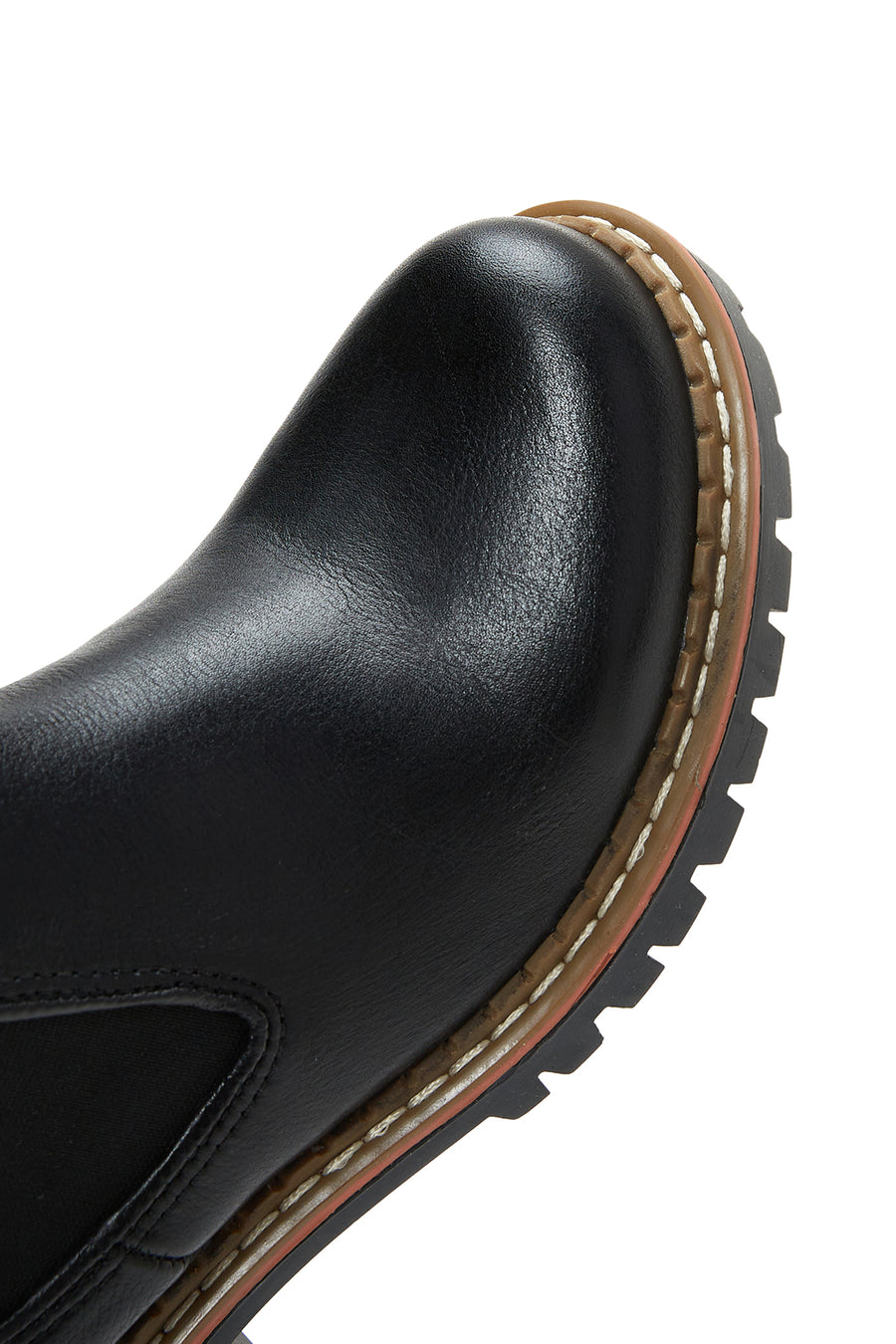 Women's Black Leather Heeled Chelsea Boots