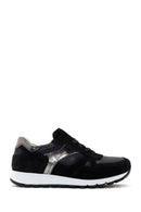 Women's Black Suede Leather Detailed Sneaker | Derimod
