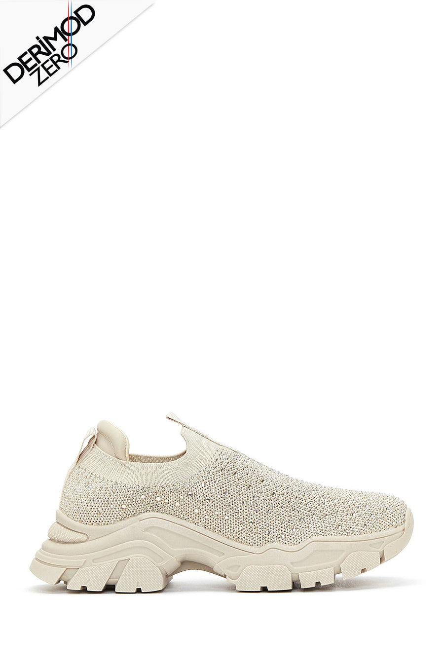 Women's Beige Stone Thick Soled Sneaker