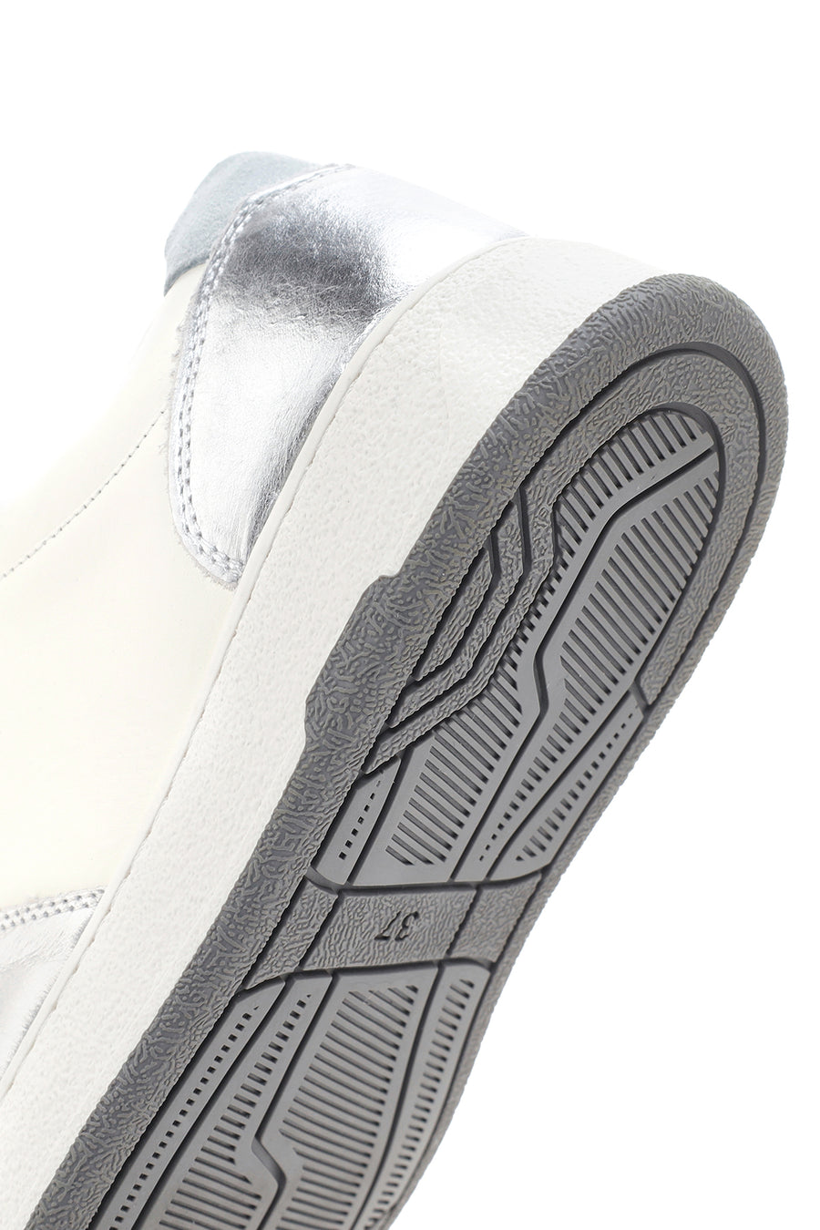 Kadın Gümüş Deri Sneaker