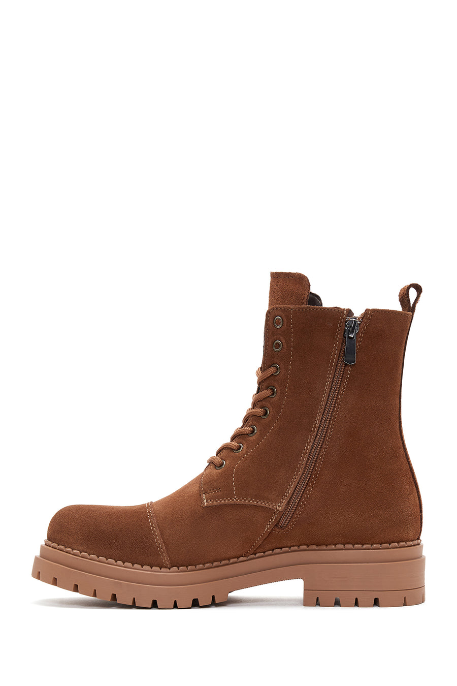 Women's Camel Suede Leather Boots