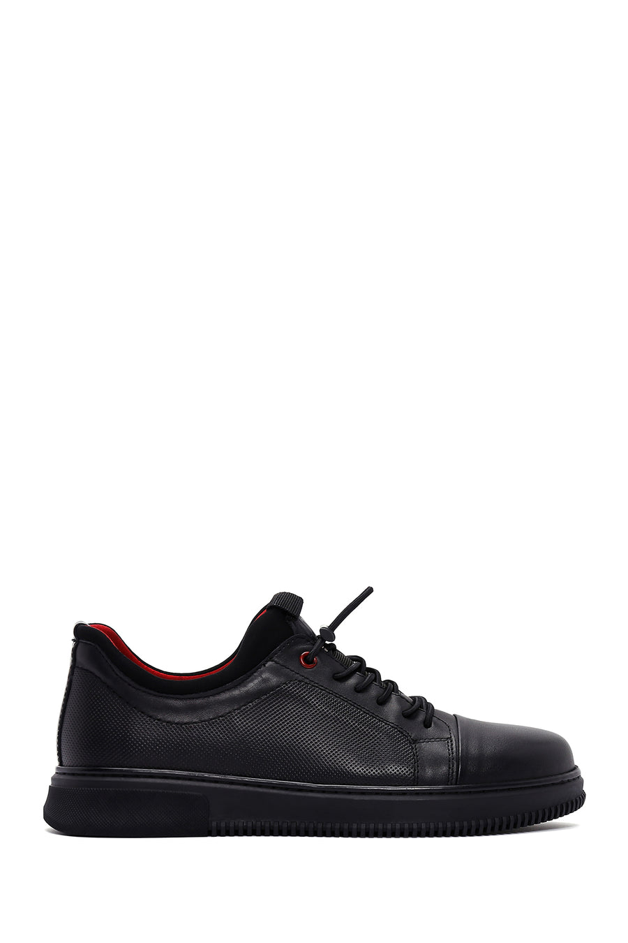 Men's Black Leather Sneaker 23WFD608226 | Derimod