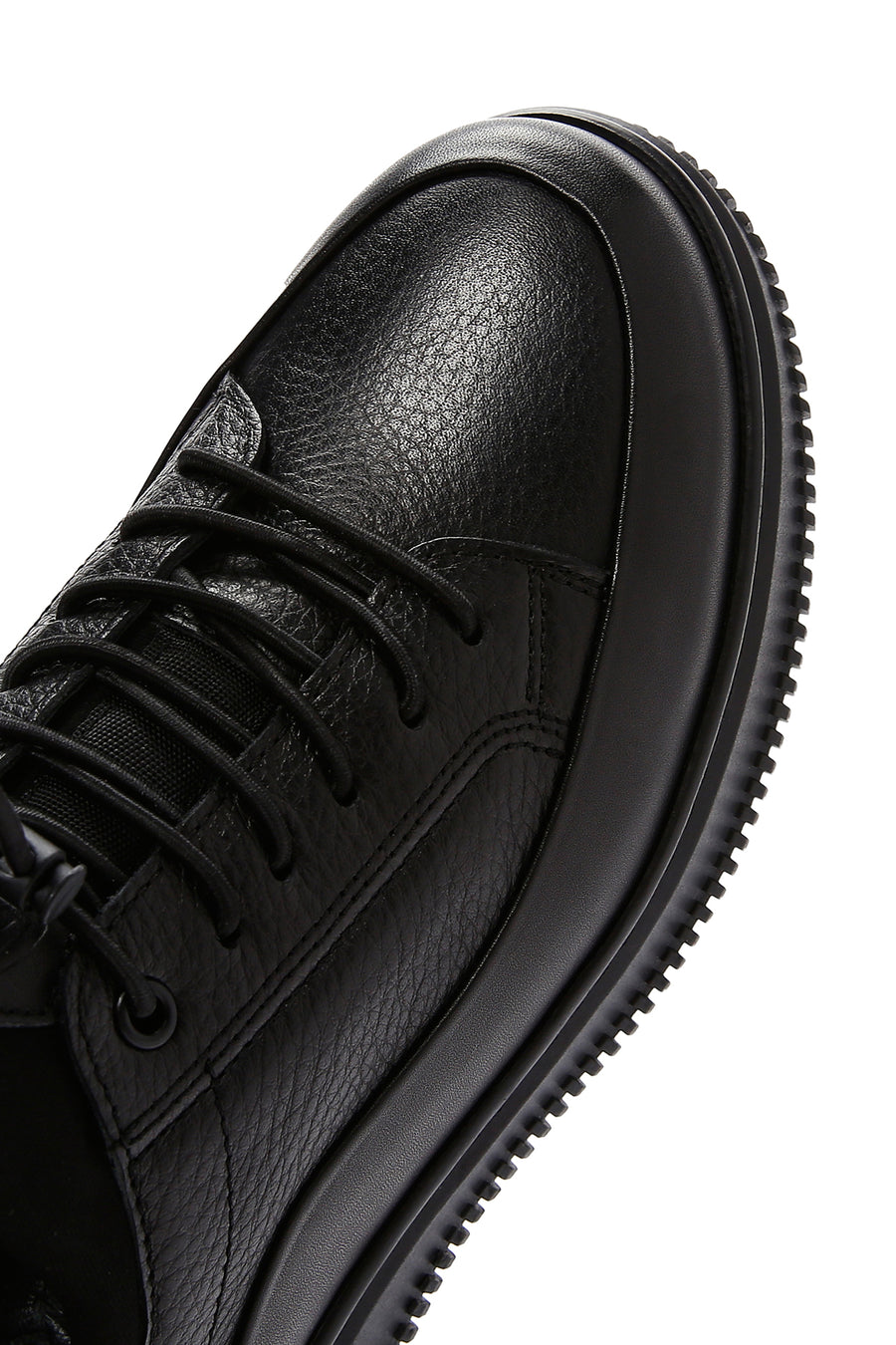 Men's Black Leather Sneaker