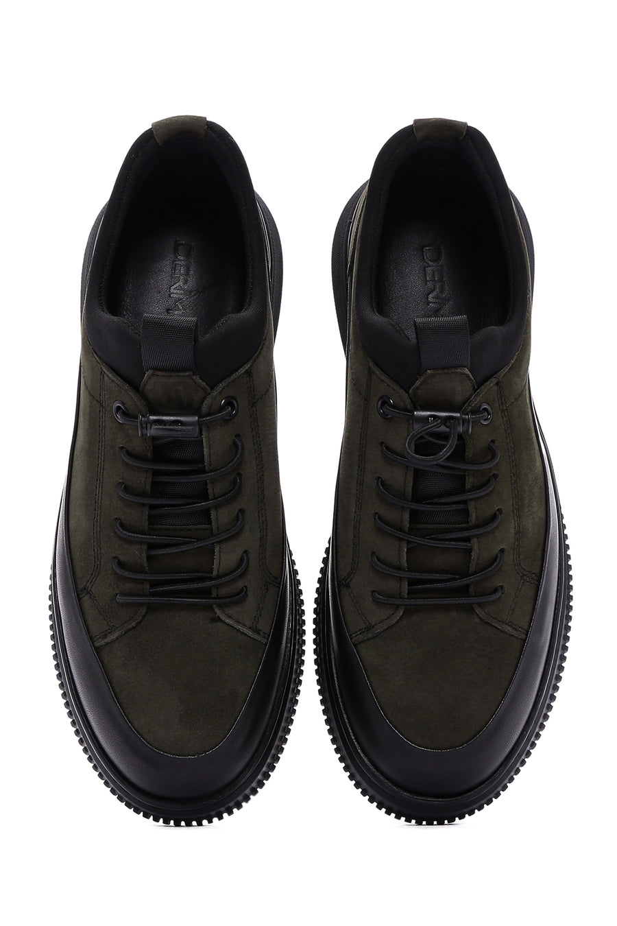 Erkek Haki Nubuk Deri Sneaker