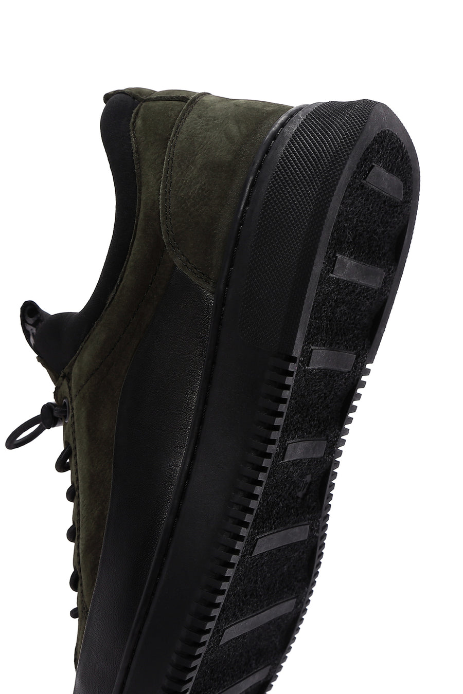 Erkek Haki Nubuk Deri Sneaker