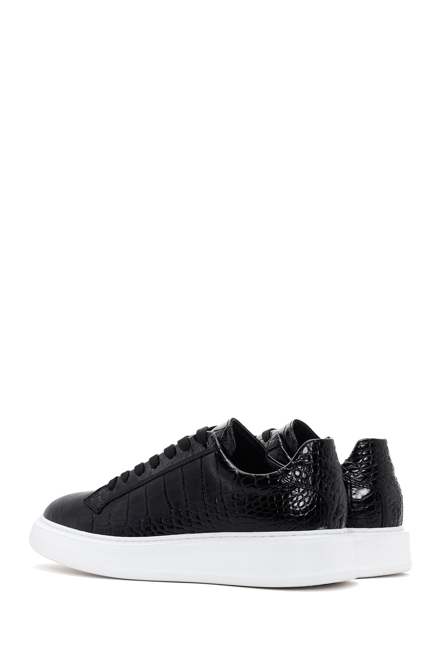 Men's Black Leather Sneaker
