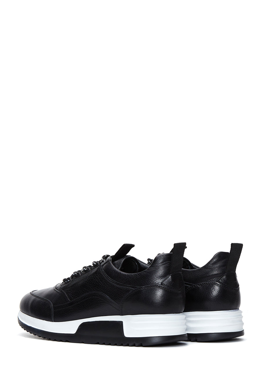Erkek Siyah Deri Sneaker