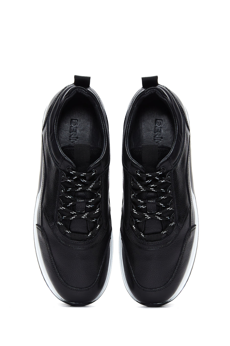 Erkek Siyah Deri Sneaker