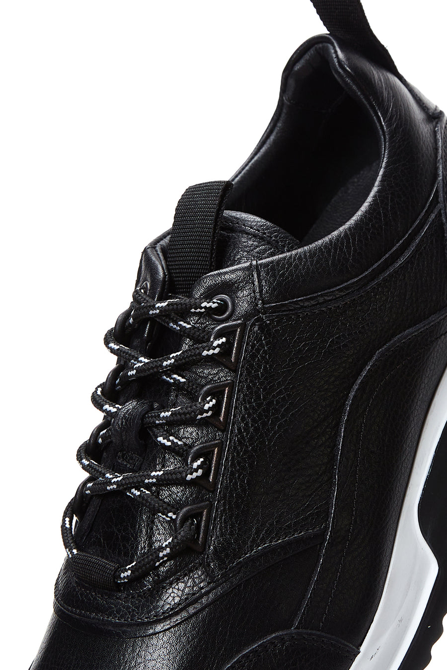 Erkek Siyah Deri Sneaker