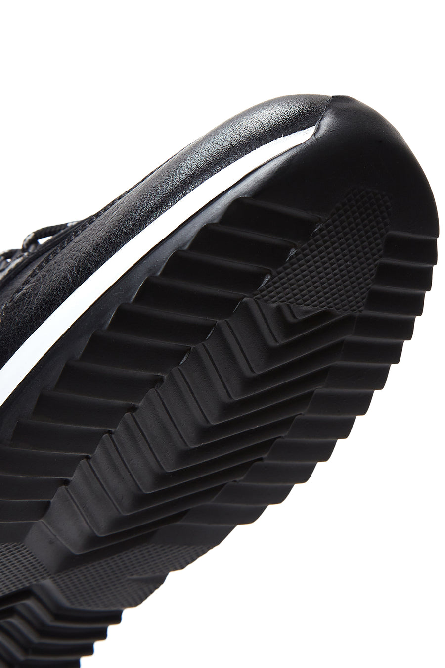 Erkek Siyah Deri Sneaker