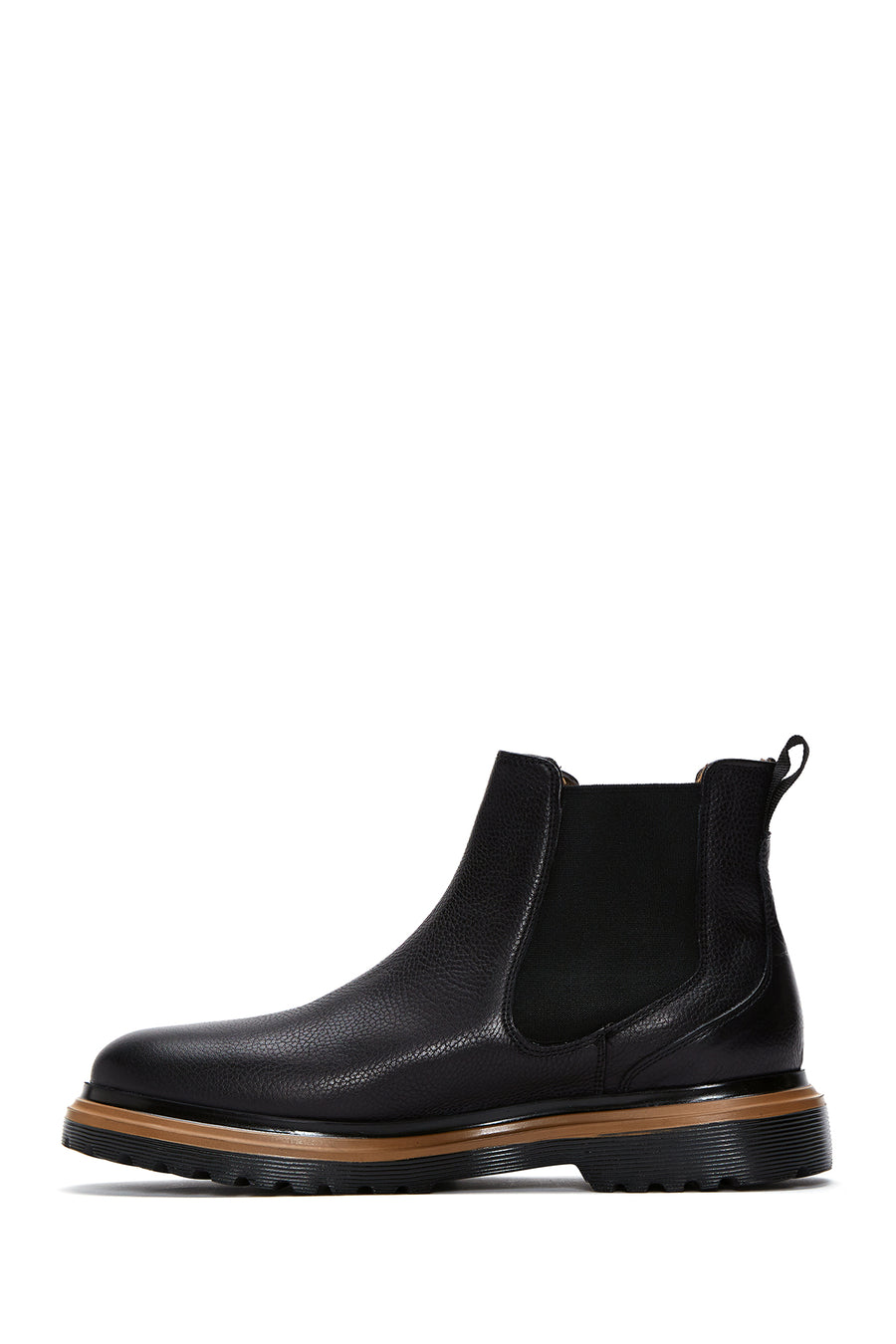 Men's Black Leather Casual Chelsea Boots