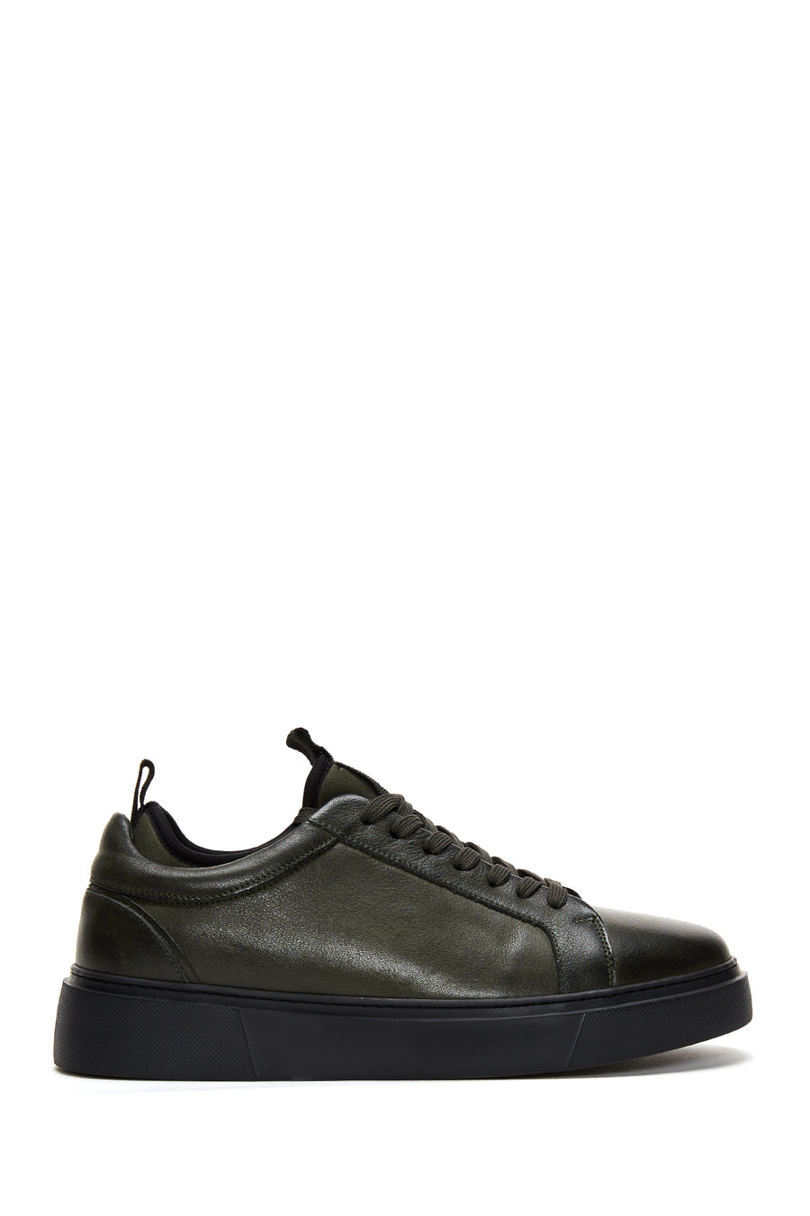 Men's Green Leather Thick Soled Sneaker 23WFD611418 | Derimod
