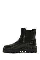 Men's Black Thick Soled Leather Chelsea Boots | Derimod