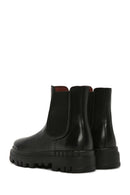 Men's Black Thick Soled Leather Chelsea Boots | Derimod
