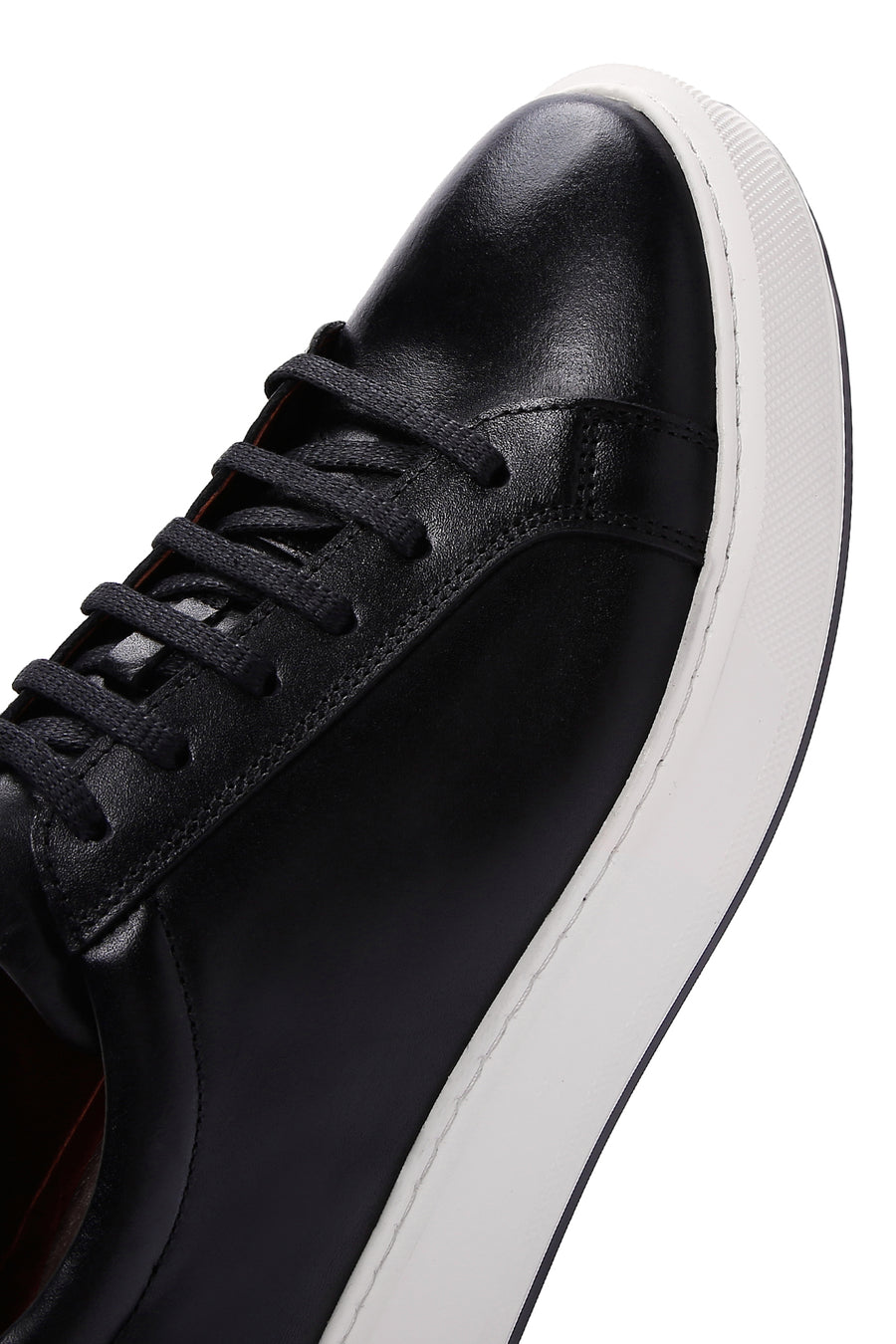 Men's Black Leather Sneaker