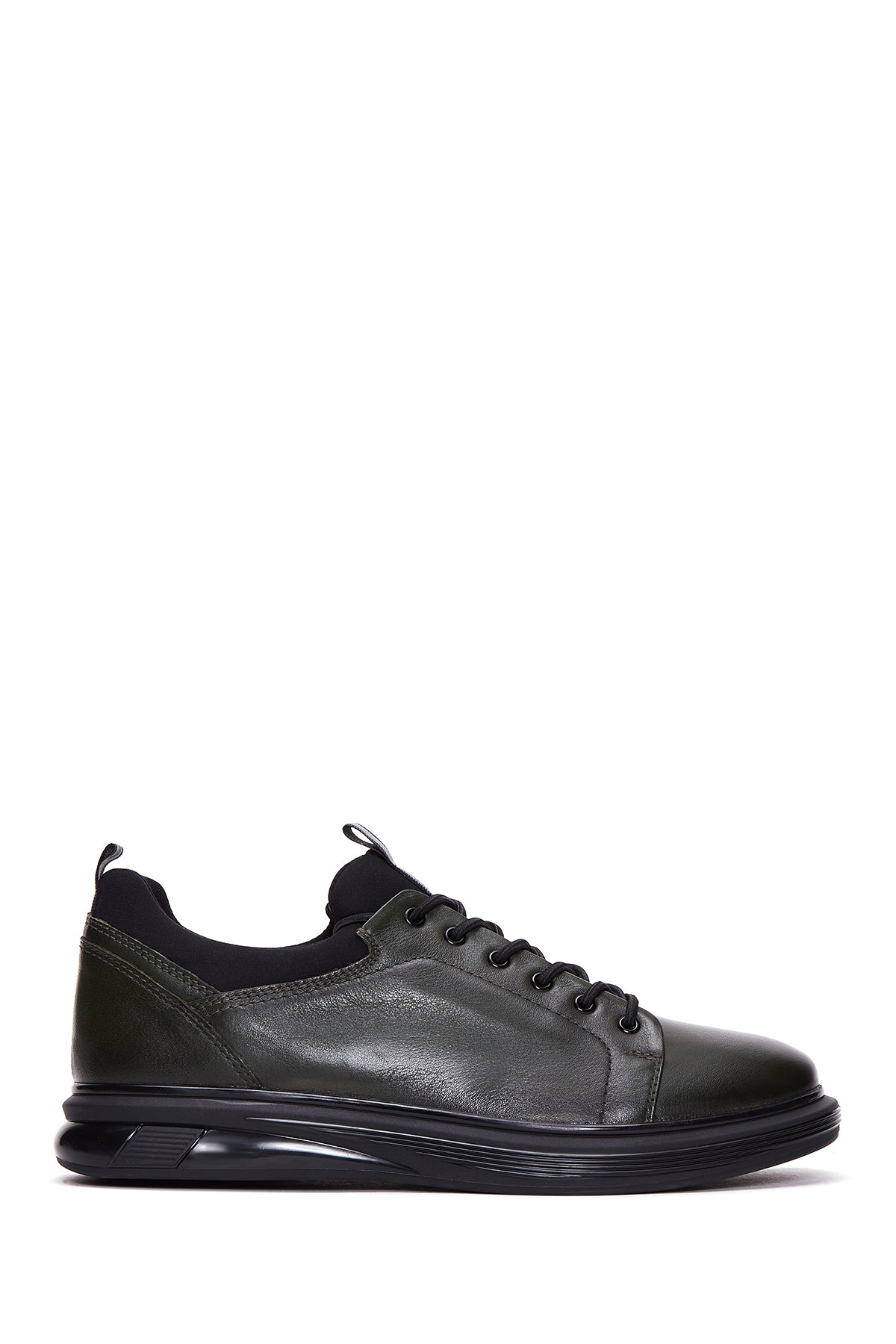 Men's Khaki Leather Casual Sneaker 23WFD620618 | Derimod