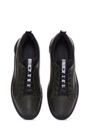 Men's Khaki Leather Casual Sneaker | Derimod