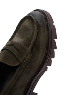 Men's Khaki Suede Leather Casual Loafer | Derimod