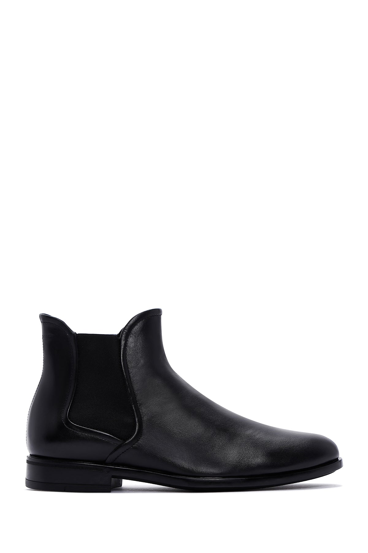 Men's Black Leather Chelsea Boots 23WFD638118 | Derimod