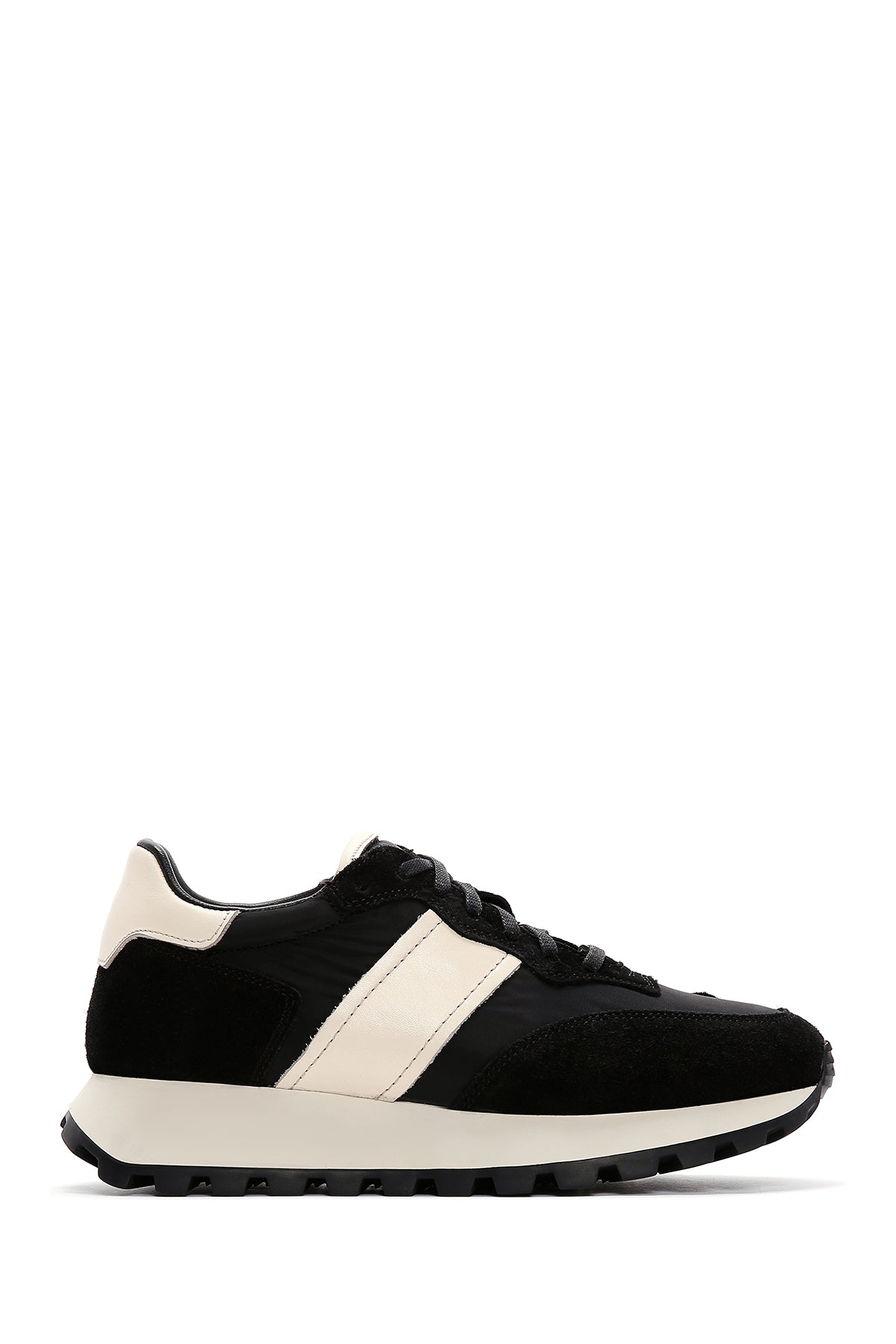 Men's Black Suede Leather Detailed Sneaker 23WFD639114 | Derimod