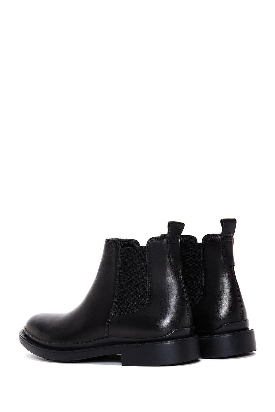 Men's Black Leather Casual Chelsea Boots