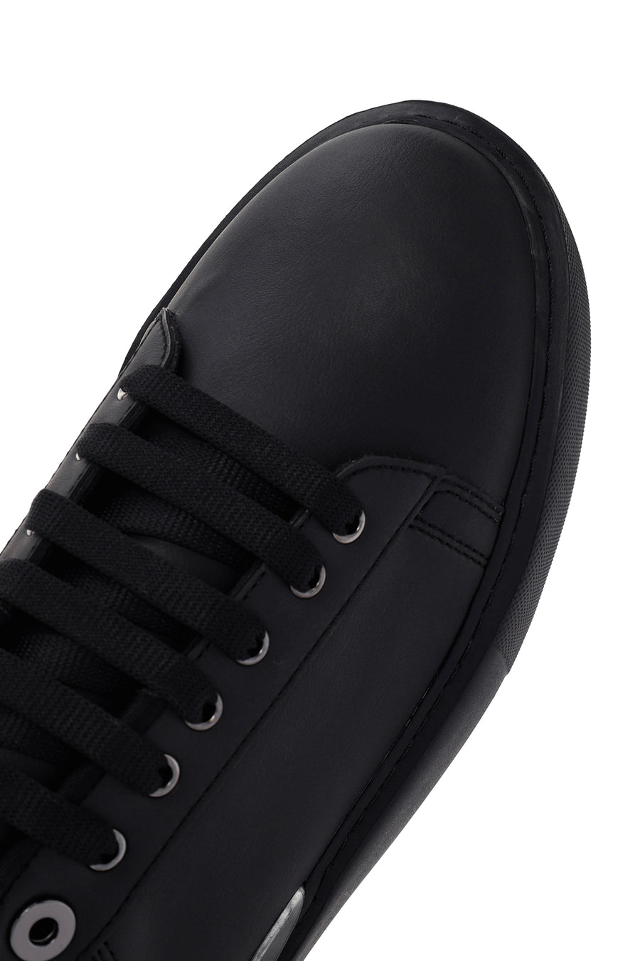 Erkek Siyah Bağcıklı Kalın Tabanlı Sneaker