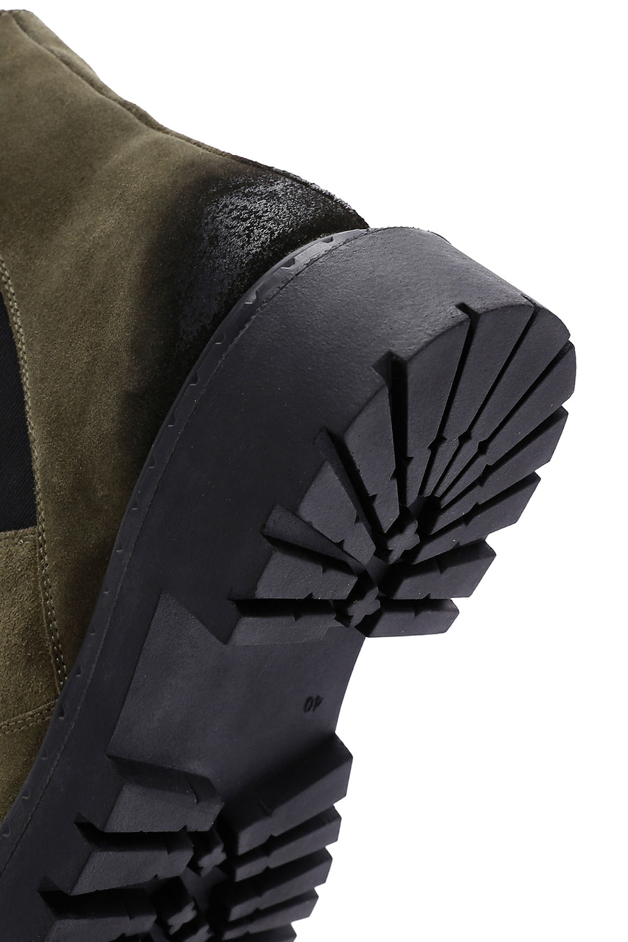 Men's Khaki Suede Zippered Leather Casual Boots