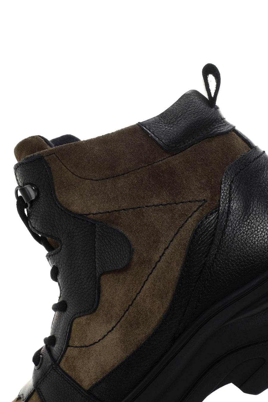 Men's Khaki Suede Detailed Casual Leather Boots