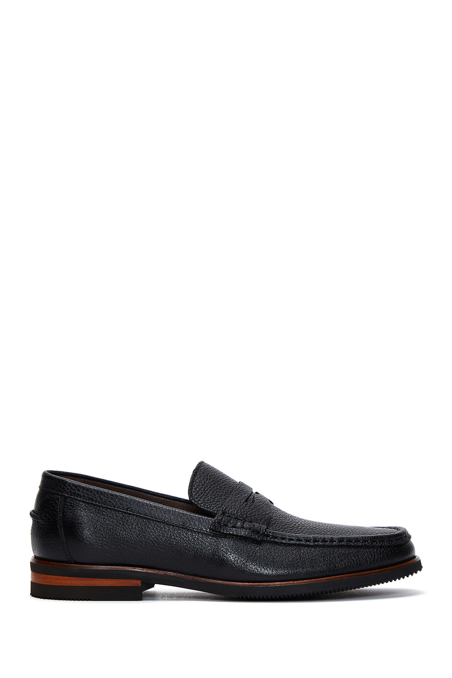 Men's Black Leather Casual Loafer 23WFD6751FT | Derimod