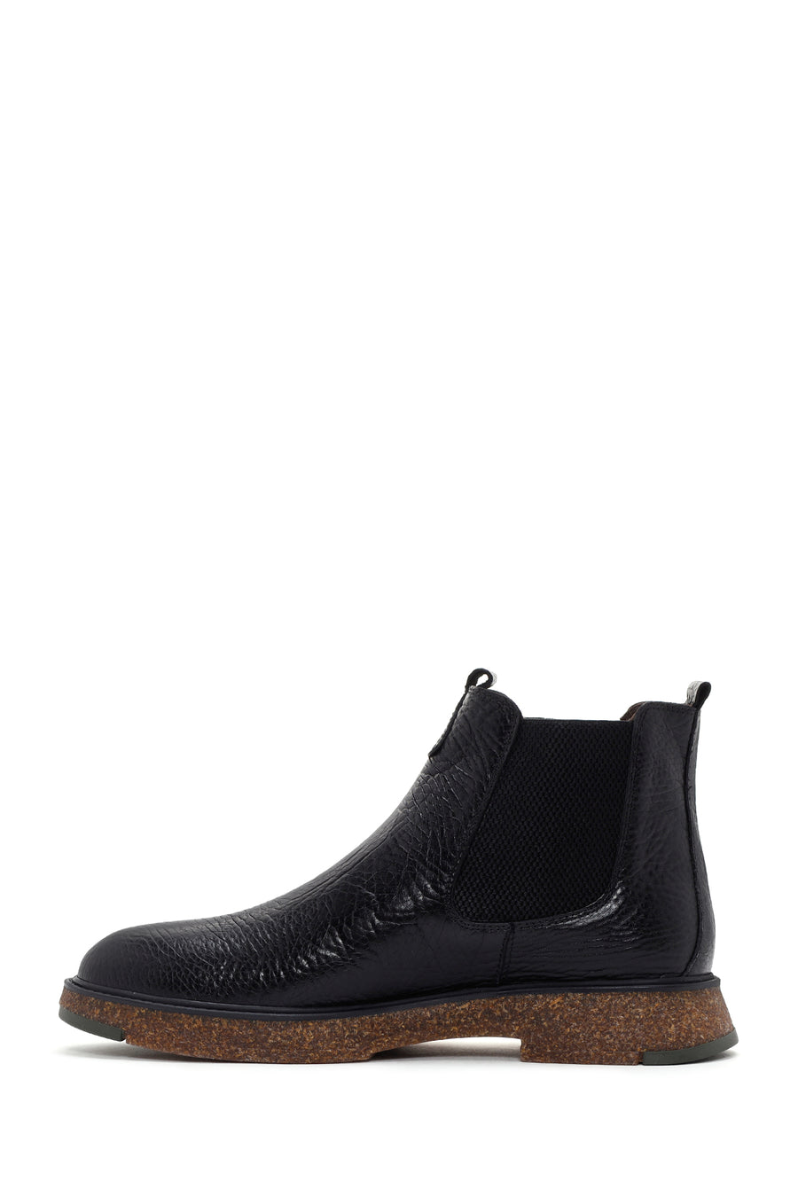 Men's Black Leather Casual Chelsea Boots