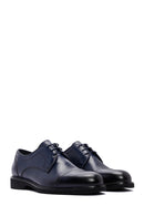 Men's Navy Blue Leather Casual Shoes | Derimod