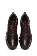 Men's Brown Leather Casual Sneaker | Derimod