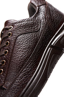 Men's Brown Leather Casual Sneaker | Derimod