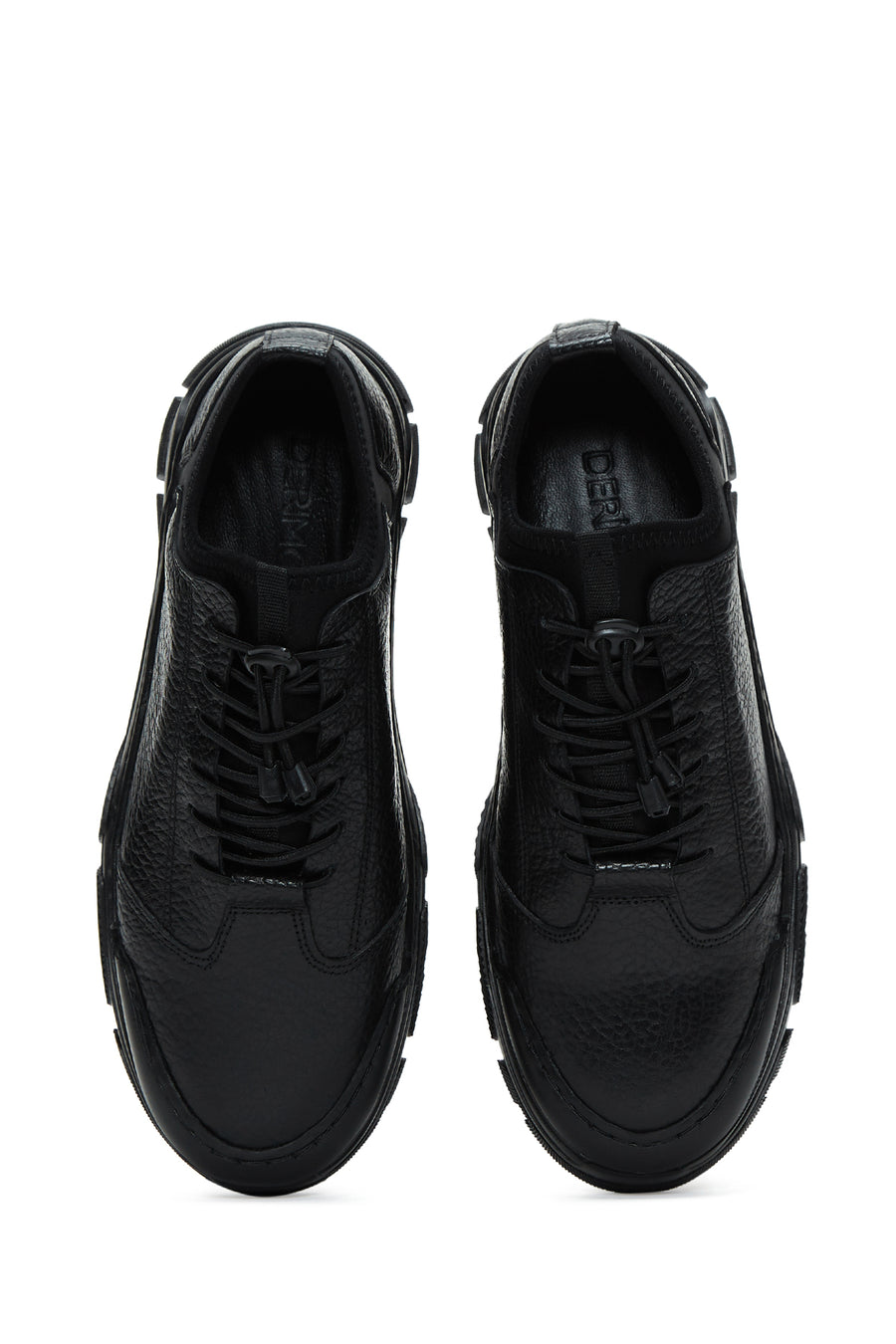 Men's Black Leather Casual Sneaker