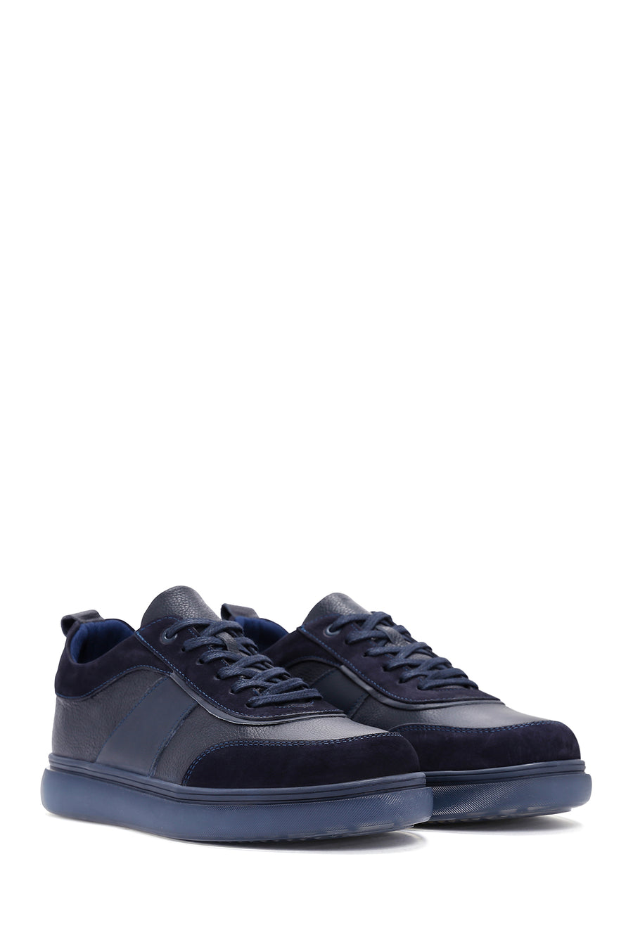Men's Navy Blue Leather Sneaker